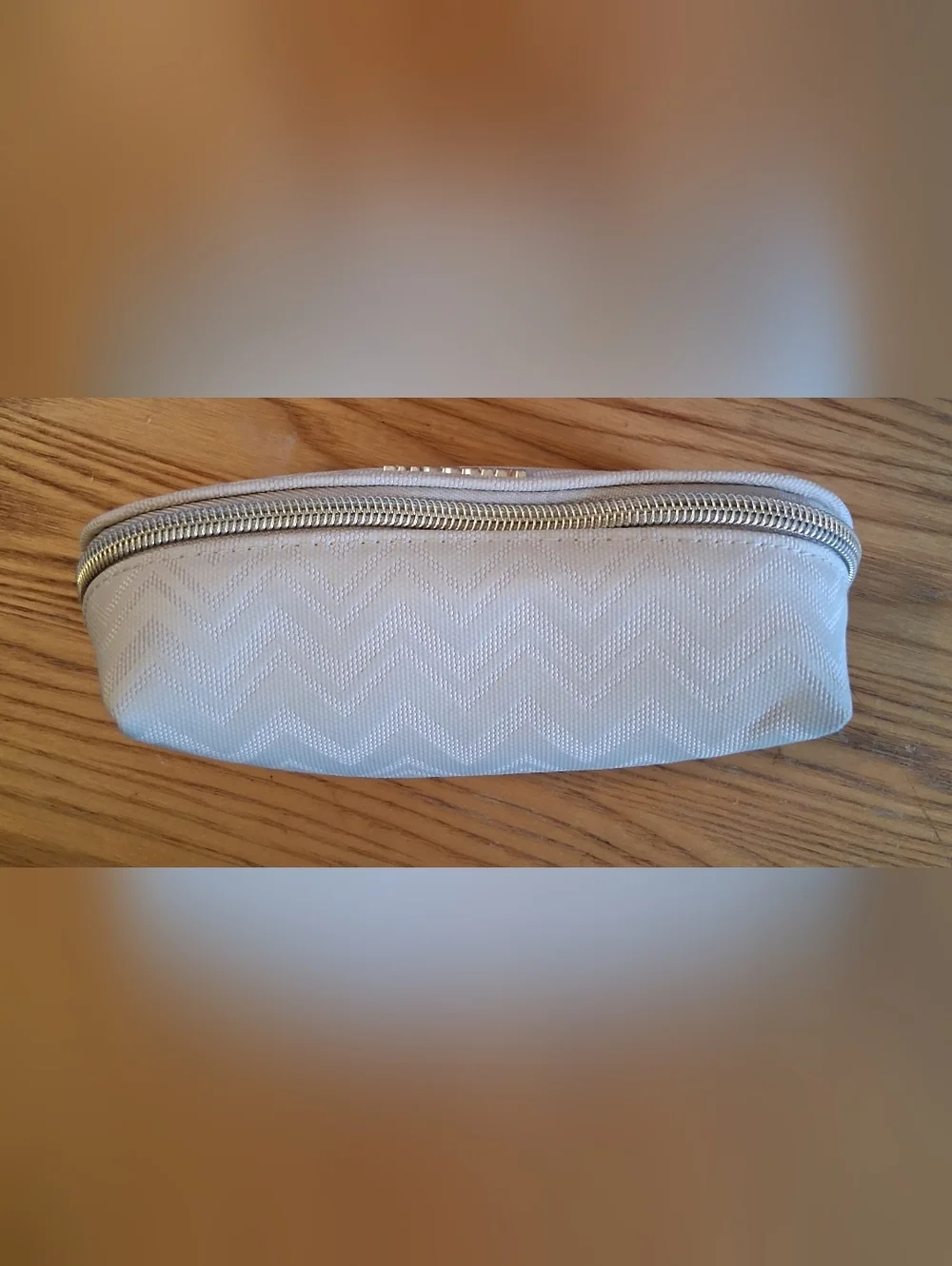 NWOT Missoni & Delta Cream ZigZig Asymetric Travel Cosmetic Makeup Beauty Bag